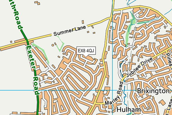 EX8 4QJ map - OS VectorMap District (Ordnance Survey) EX8 4QJ map - OS VectorMap District (Ordnance Survey)
