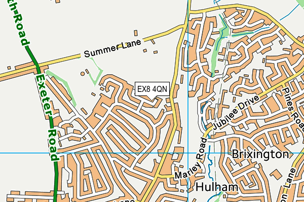 EX8 4QN map - OS VectorMap District (Ordnance Survey) EX8 4QN map - OS VectorMap District (Ordnance Survey)