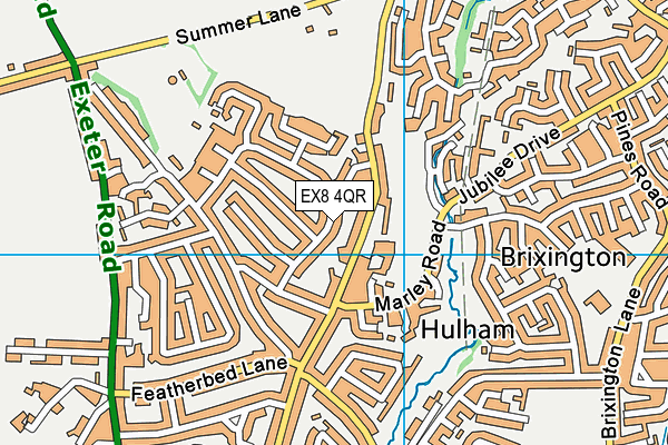 EX8 4QR map - OS VectorMap District (Ordnance Survey) EX8 4QR map - OS VectorMap District (Ordnance Survey)
