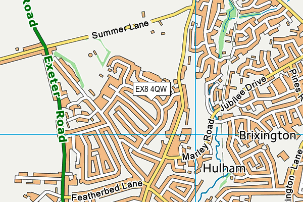 EX8 4QW map - OS VectorMap District (Ordnance Survey) EX8 4QW map - OS VectorMap District (Ordnance Survey)