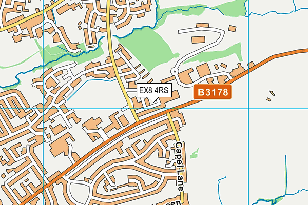 EX8 4RS map - OS VectorMap District (Ordnance Survey) EX8 4RS map - OS VectorMap District (Ordnance Survey)