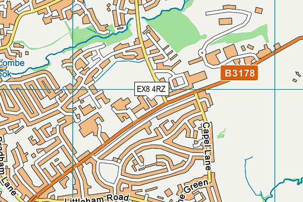 EX8 4RZ map - OS VectorMap District (Ordnance Survey) EX8 4RZ map - OS VectorMap District (Ordnance Survey)