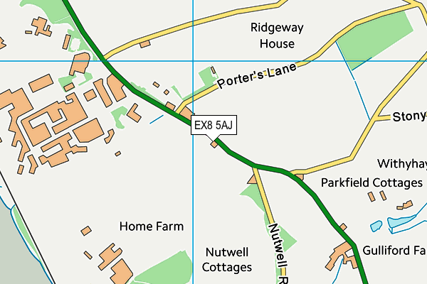 EX8 5AJ map - OS VectorMap District (Ordnance Survey) EX8 5AJ map - OS VectorMap District (Ordnance Survey)