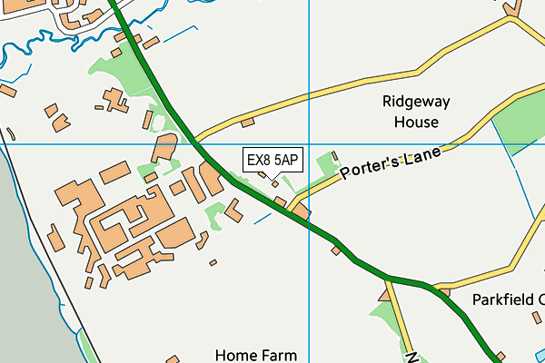 EX8 5AP map - OS VectorMap District (Ordnance Survey) EX8 5AP map - OS VectorMap District (Ordnance Survey)