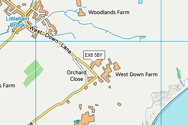 EX8 5BY map - OS VectorMap District (Ordnance Survey) EX8 5BY map - OS VectorMap District (Ordnance Survey)