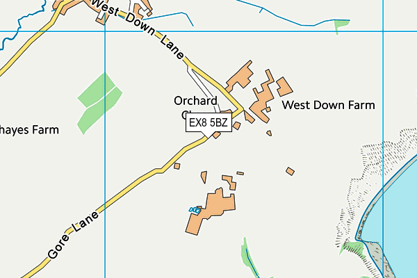 EX8 5BZ map - OS VectorMap District (Ordnance Survey) EX8 5BZ map - OS VectorMap District (Ordnance Survey)