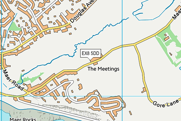 EX8 5DD map - OS VectorMap District (Ordnance Survey) EX8 5DD map - OS VectorMap District (Ordnance Survey)