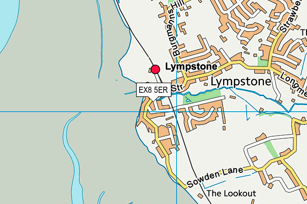 EX8 5ER map - OS VectorMap District (Ordnance Survey)