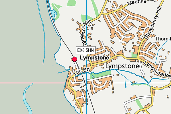 EX8 5HN map - OS VectorMap District (Ordnance Survey)