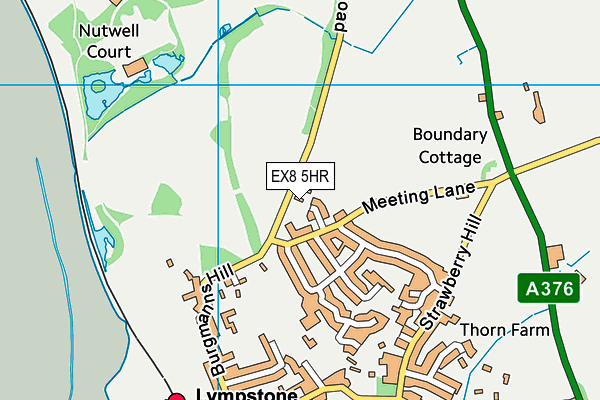 EX8 5HR map - OS VectorMap District (Ordnance Survey) EX8 5HR map - OS VectorMap District (Ordnance Survey)