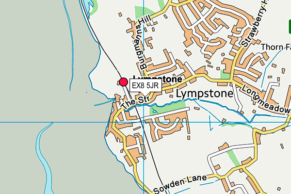 EX8 5JR map - OS VectorMap District (Ordnance Survey) EX8 5JR map - OS VectorMap District (Ordnance Survey)