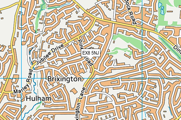 EX8 5NJ map - OS VectorMap District (Ordnance Survey) EX8 5NJ map - OS VectorMap District (Ordnance Survey)