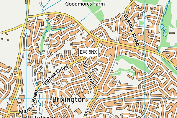 EX8 5NX map - OS VectorMap District (Ordnance Survey) EX8 5NX map - OS VectorMap District (Ordnance Survey)