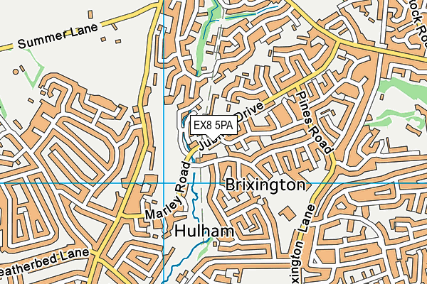 EX8 5PA map - OS VectorMap District (Ordnance Survey) EX8 5PA map - OS VectorMap District (Ordnance Survey)