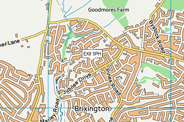 EX8 5PH map - OS VectorMap District (Ordnance Survey) EX8 5PH map - OS VectorMap District (Ordnance Survey)