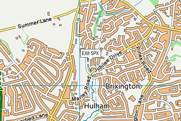 EX8 5PX map - OS VectorMap District (Ordnance Survey) EX8 5PX map - OS VectorMap District (Ordnance Survey)