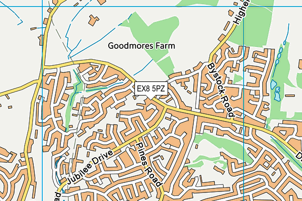 EX8 5PZ map - OS VectorMap District (Ordnance Survey) EX8 5PZ map - OS VectorMap District (Ordnance Survey)