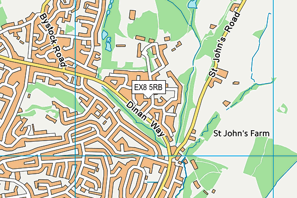 EX8 5RB map - OS VectorMap District (Ordnance Survey) EX8 5RB map - OS VectorMap District (Ordnance Survey)