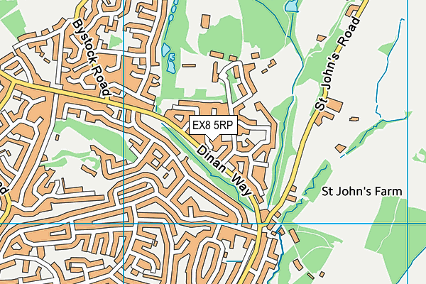 EX8 5RP map - OS VectorMap District (Ordnance Survey) EX8 5RP map - OS VectorMap District (Ordnance Survey)