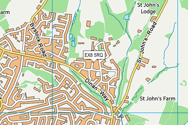 EX8 5RQ map - OS VectorMap District (Ordnance Survey) EX8 5RQ map - OS VectorMap District (Ordnance Survey)