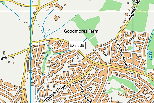 EX8 5SB map - OS VectorMap District (Ordnance Survey) EX8 5SB map - OS VectorMap District (Ordnance Survey)
