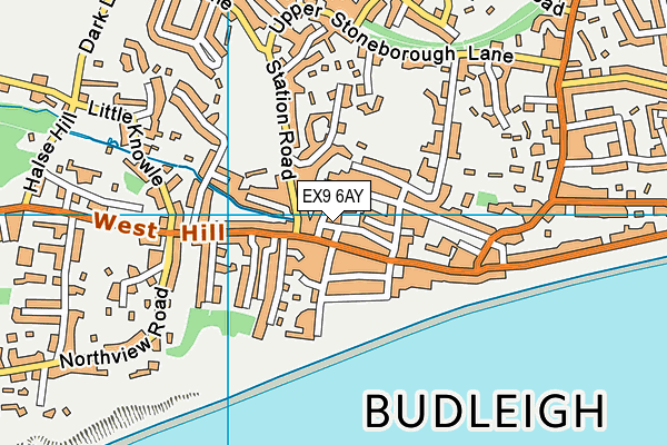 EX9 6AY map - OS VectorMap District (Ordnance Survey) EX9 6AY map - OS VectorMap District (Ordnance Survey)