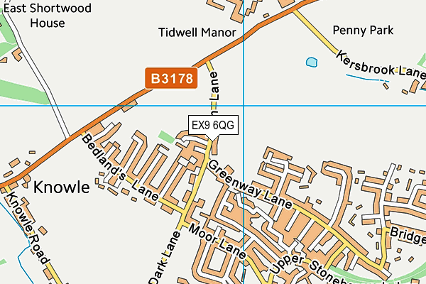 EX9 6QG map - OS VectorMap District (Ordnance Survey) EX9 6QG map - OS VectorMap District (Ordnance Survey)