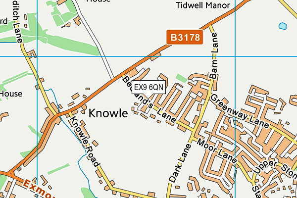 EX9 6QN map - OS VectorMap District (Ordnance Survey) EX9 6QN map - OS VectorMap District (Ordnance Survey)