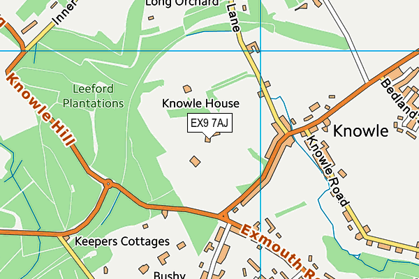 EX9 7AJ map - OS VectorMap District (Ordnance Survey) EX9 7AJ map - OS VectorMap District (Ordnance Survey)