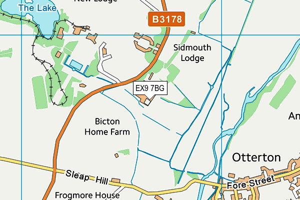 EX9 7BG map - OS VectorMap District (Ordnance Survey) EX9 7BG map - OS VectorMap District (Ordnance Survey)