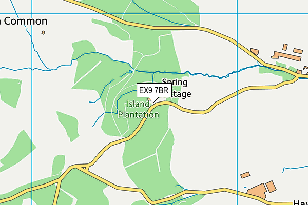 EX9 7BR map - OS VectorMap District (Ordnance Survey) EX9 7BR map - OS VectorMap District (Ordnance Survey)