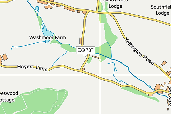 EX9 7BT map - OS VectorMap District (Ordnance Survey) EX9 7BT map - OS VectorMap District (Ordnance Survey)