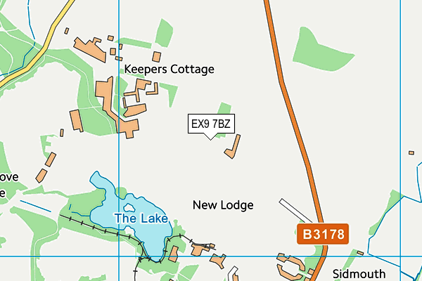 EX9 7BZ map - OS VectorMap District (Ordnance Survey) EX9 7BZ map - OS VectorMap District (Ordnance Survey)