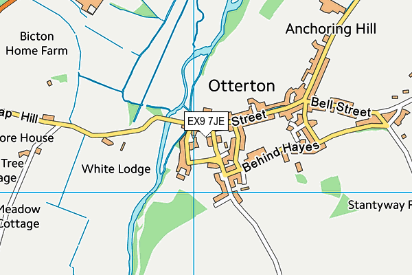 EX9 7JE map - OS VectorMap District (Ordnance Survey) EX9 7JE map - OS VectorMap District (Ordnance Survey)