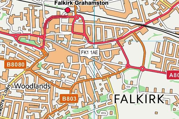 FK1 1AE map - OS VectorMap District (Ordnance Survey) FK1 1AE map - OS VectorMap District (Ordnance Survey)