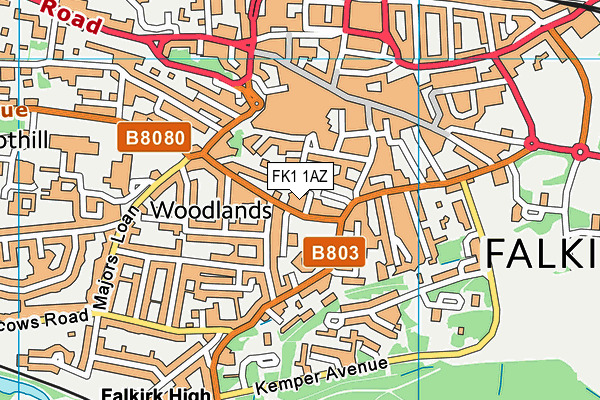 FK1 1AZ map - OS VectorMap District (Ordnance Survey) FK1 1AZ map - OS VectorMap District (Ordnance Survey)