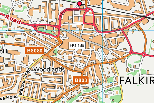 FK1 1BB map - OS VectorMap District (Ordnance Survey) FK1 1BB map - OS VectorMap District (Ordnance Survey)