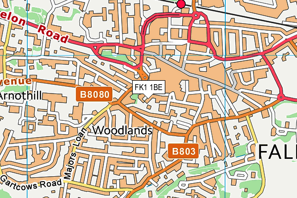 FK1 1BE map - OS VectorMap District (Ordnance Survey) FK1 1BE map - OS VectorMap District (Ordnance Survey)