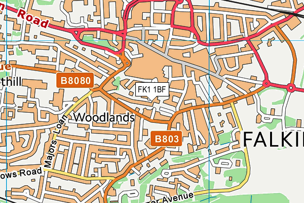 FK1 1BF map - OS VectorMap District (Ordnance Survey) FK1 1BF map - OS VectorMap District (Ordnance Survey)