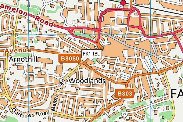 FK1 1BL map - OS VectorMap District (Ordnance Survey) FK1 1BL map - OS VectorMap District (Ordnance Survey)
