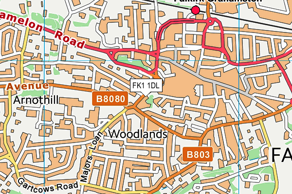 FK1 1DL map - OS VectorMap District (Ordnance Survey) FK1 1DL map - OS VectorMap District (Ordnance Survey)