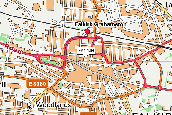 FK1 1JH map - OS VectorMap District (Ordnance Survey)