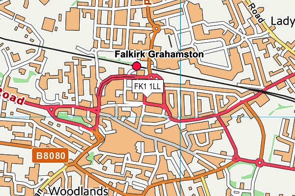 FK1 1LL map - OS VectorMap District (Ordnance Survey) FK1 1LL map - OS VectorMap District (Ordnance Survey)