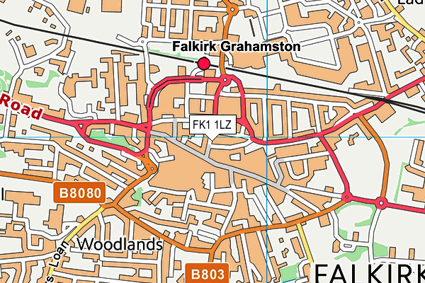 FK1 1LZ map - OS VectorMap District (Ordnance Survey) FK1 1LZ map - OS VectorMap District (Ordnance Survey)