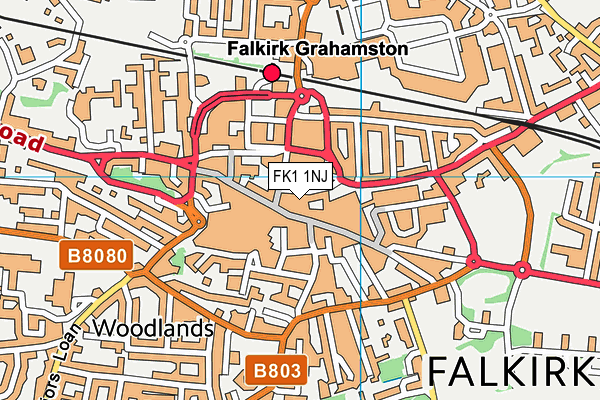 FK1 1NJ map - OS VectorMap District (Ordnance Survey) FK1 1NJ map - OS VectorMap District (Ordnance Survey)