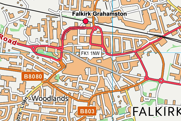 FK1 1NW map - OS VectorMap District (Ordnance Survey) FK1 1NW map - OS VectorMap District (Ordnance Survey)