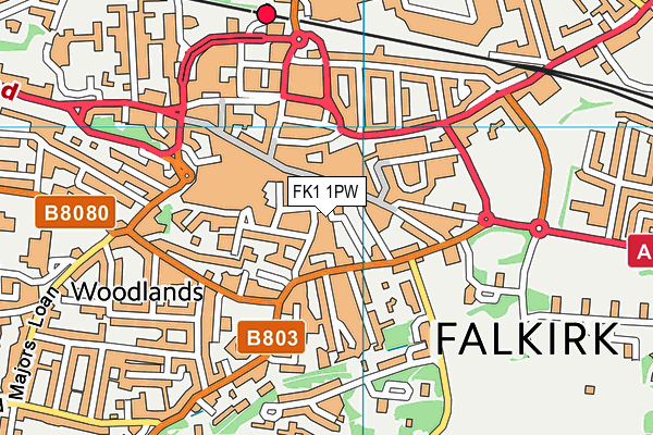 FK1 1PW map - OS VectorMap District (Ordnance Survey) FK1 1PW map - OS VectorMap District (Ordnance Survey)