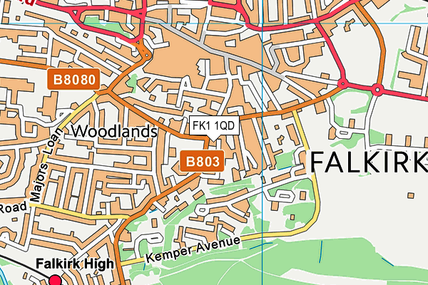 FK1 1QD map - OS VectorMap District (Ordnance Survey) FK1 1QD map - OS VectorMap District (Ordnance Survey)