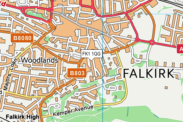 FK1 1QG map - OS VectorMap District (Ordnance Survey) FK1 1QG map - OS VectorMap District (Ordnance Survey)