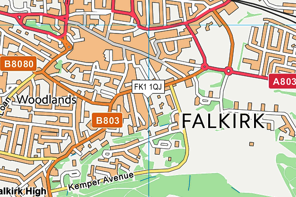 FK1 1QJ map - OS VectorMap District (Ordnance Survey) FK1 1QJ map - OS VectorMap District (Ordnance Survey)